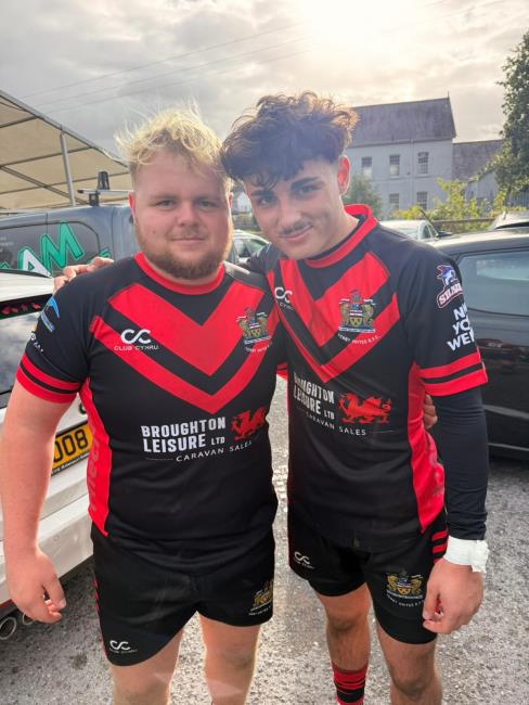 Iwan Duffy and Bowyn Clark, both making their first team debuts for Tenby United, with Clark contributing 15 points